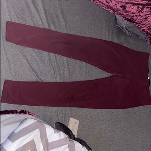 Burgundy leggings